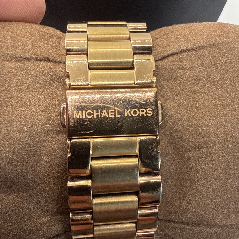 Michael Kors Bradshaw Rose Gold-Toned Stainless Steel Women's Chronograph A21 - Picture 2 of 3